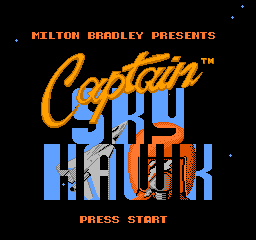 Captain Skyhawk title screen for NES